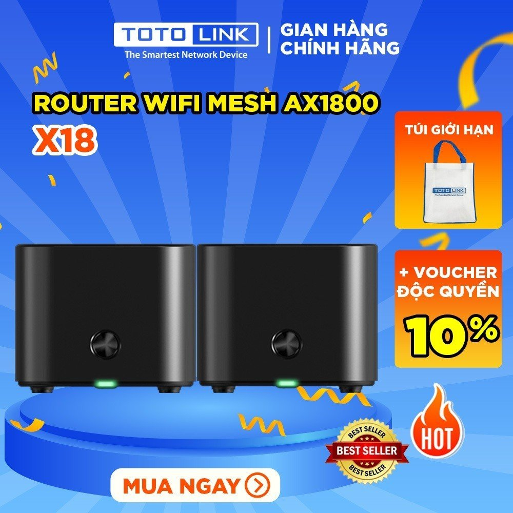 Router Wi-Fi Mesh thế hệ thứ 6 AX1800 - X18 hàng chính hãng