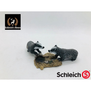 Mô hình động vật , đồ chơi con vật Schleich chính hãng bầy chồn Lửng con 14651 - Schleich House