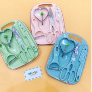 Set dao thớt 5 chi tiết chế biến đồ ăn dặm cho bé