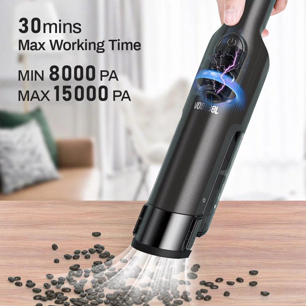 Máy Hút Bụi Cầm Tay VOSFEEL Màu Đen Hút Bụi Giường Nệm ,Hút Ẩm Không Khí, Chăn Ga, Ghế Sofa