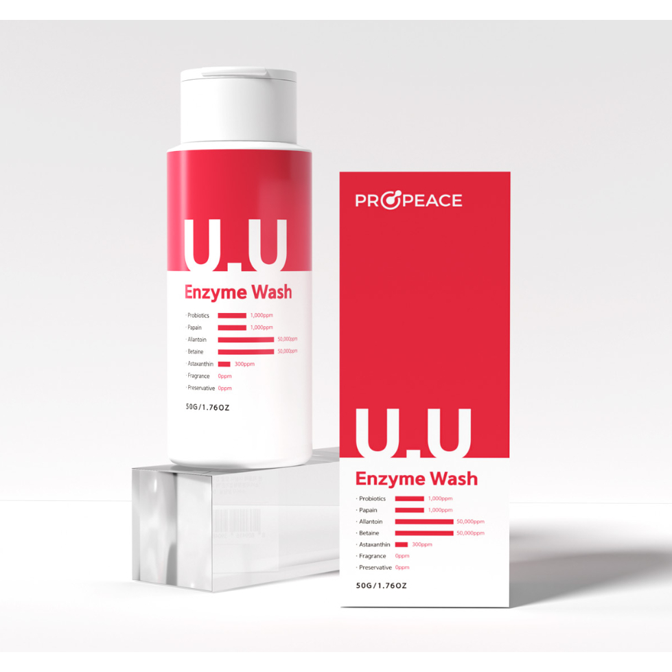 Bột rửa mặt Hàn Quốc Propeace U.U Enzyme Wash 50g, sạch sâu, hỗ trợ làm sáng da và tẩy tế bào chết hiệu quả