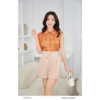 Áo sơ mi sát nách tơ kim tuyến yoona - yh1s179