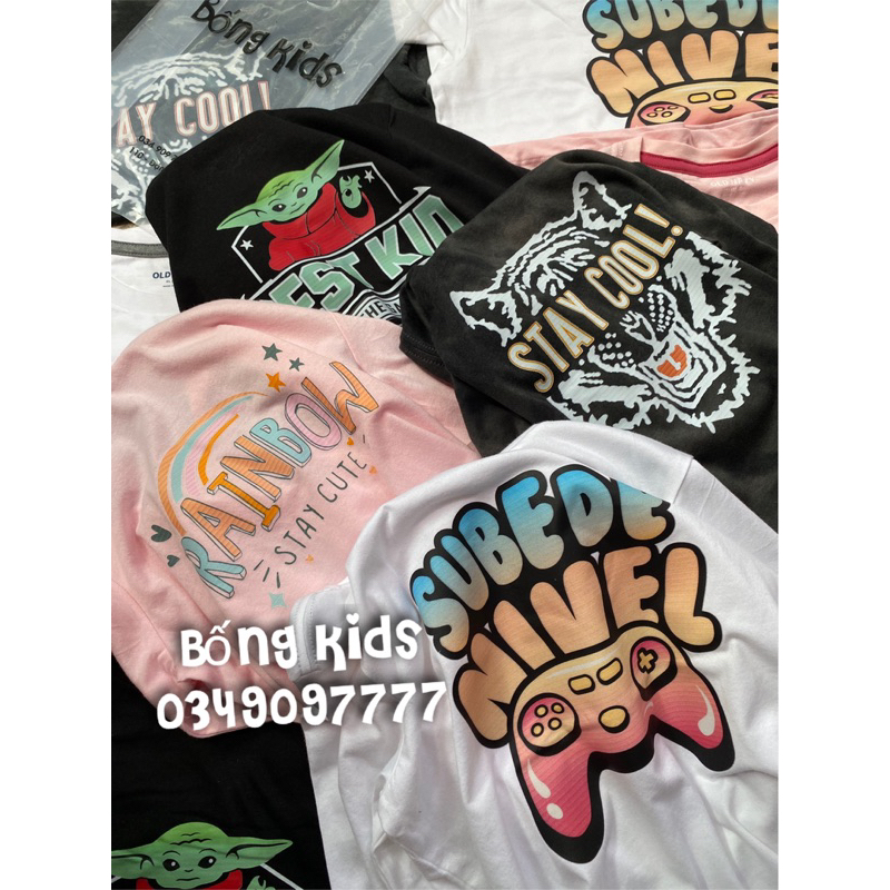 Áo Thu Bé Trai & Bé Gái In Hình ON