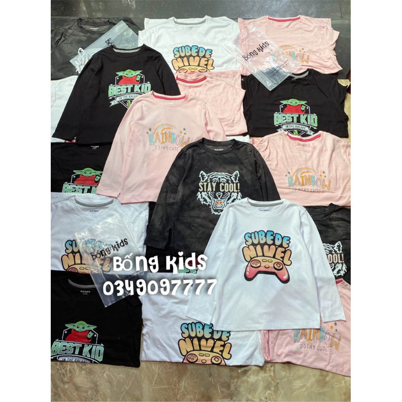 Áo Thu Bé Trai & Bé Gái In Hình ON