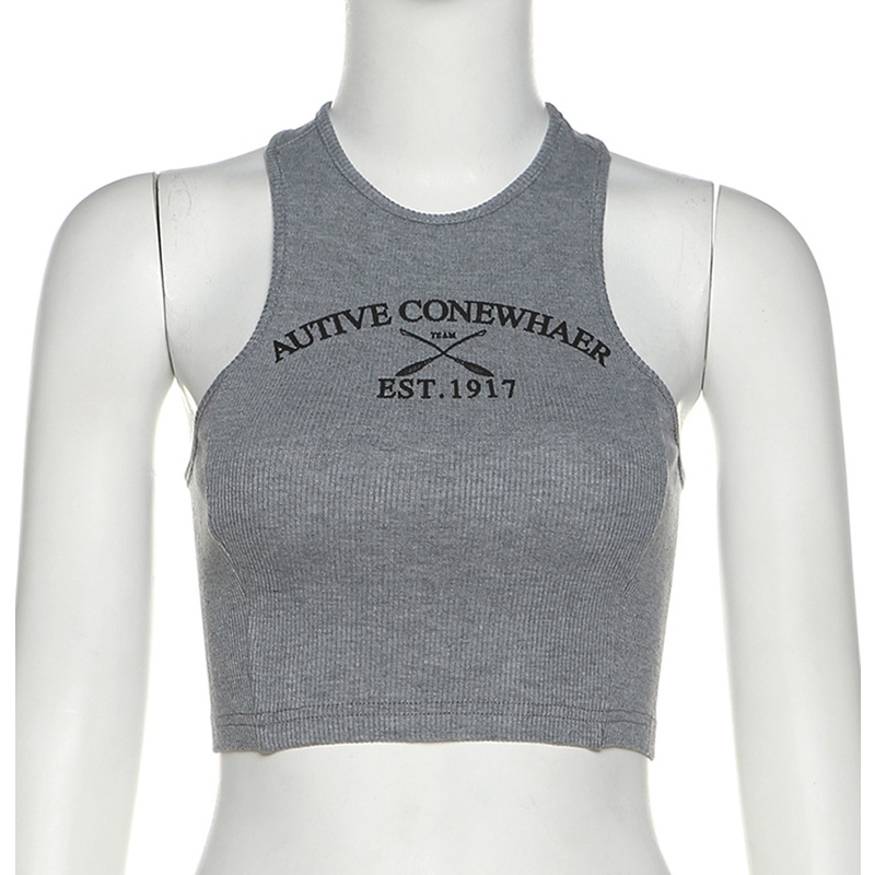 Áo Tank Top Thể Thao Cổ Tròn In Chữ Thời Trang Cho Nữ | BigBuy360 - bigbuy360.vn