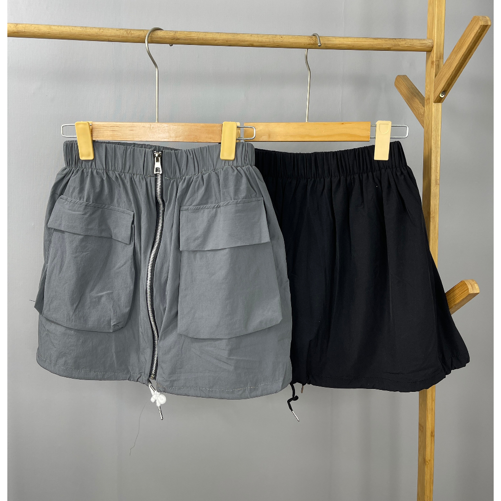 Chân Váy Ngắn Vải Dù, Chân Váy Cạp Chun Co Giãn 3 size SML