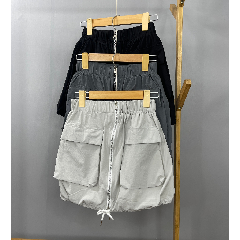 Chân Váy Ngắn Vải Dù, Chân Váy Cạp Chun Co Giãn 3 size SML