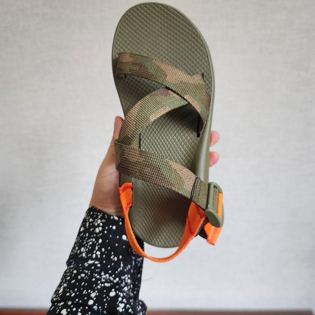 Xăng Đan Chaco Nam Đế Thơm Hương Quế Cao Cấp Mã Rằn Ri Gót Cam TG14 Full Box BH 12 Tháng