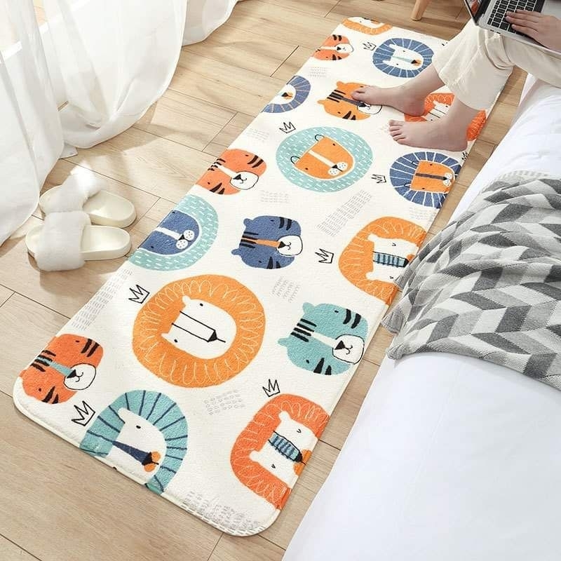 Thảm lông cừu thảm Decor siêu xinh đế dệt cao cấp chống trơn trượt kích thước 50*120