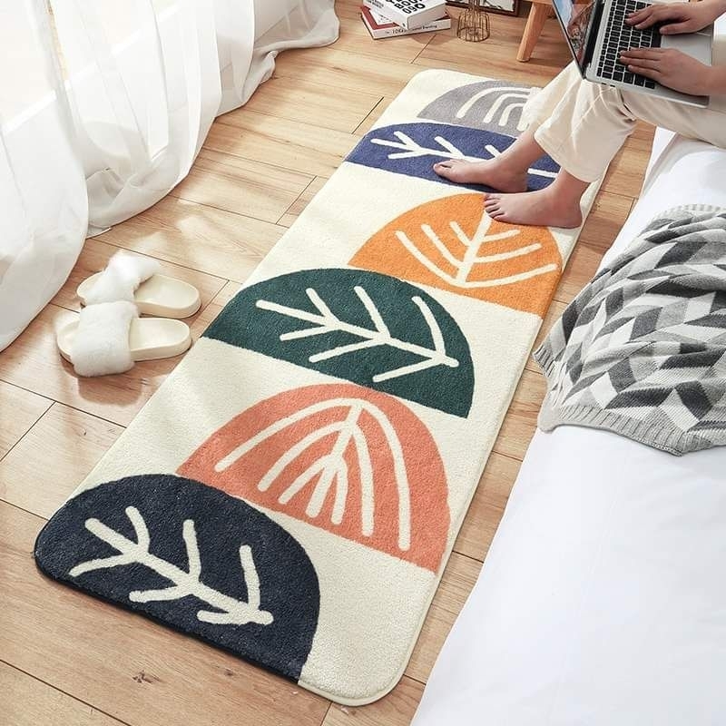Thảm lông cừu thảm Decor siêu xinh đế dệt cao cấp chống trơn trượt kích thước 50*120