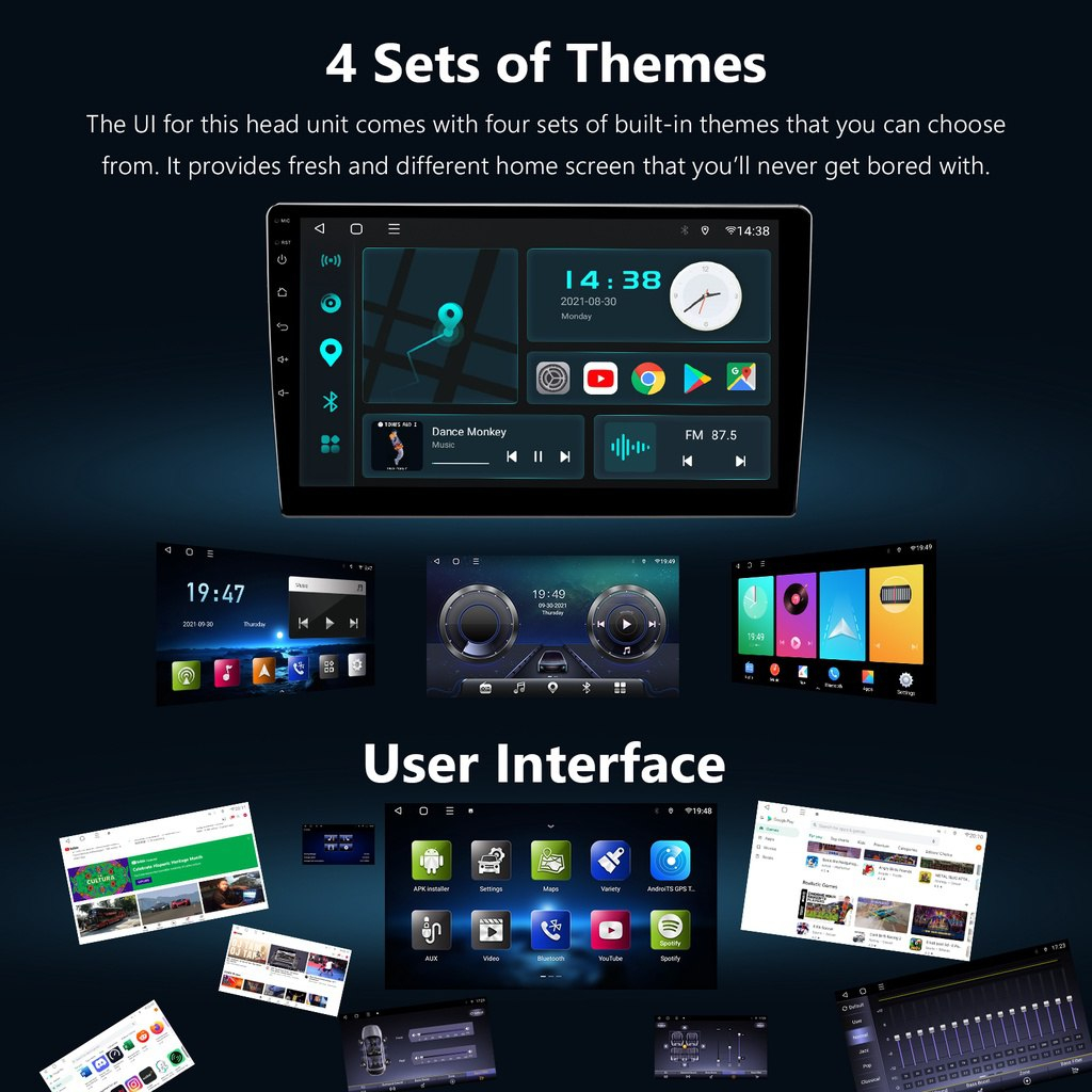 Màn hình android cho ô tô OLEDPRO Ram 4G Rom 32G 8 nhân, có quạt tản nhiệt. Bảo hành chính hãng 18 tháng