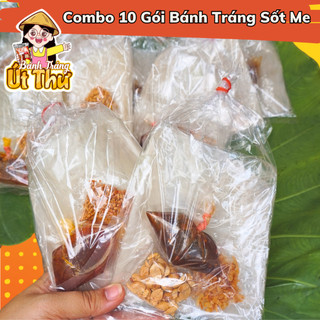Combo 10 bịch Bánh Tráng Phơi Sương Sốt Me - Bánh Tráng Út Thư