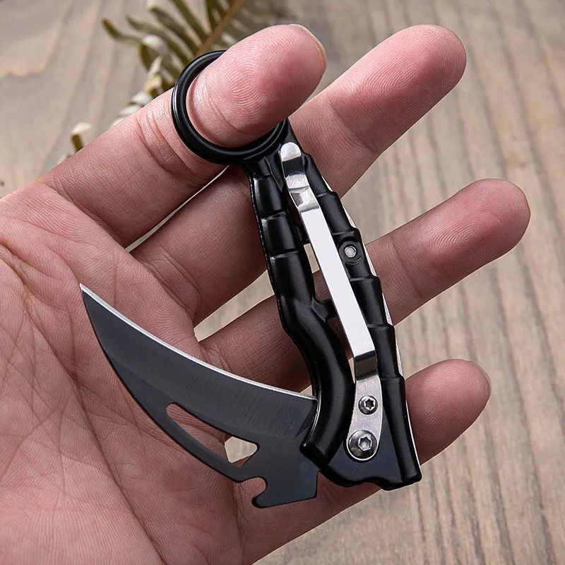Dao Phượt Mini Gấp Gọn Chống Gỉ Sét - Treo Móc Khóa - Thích Hợp Dân Phượt