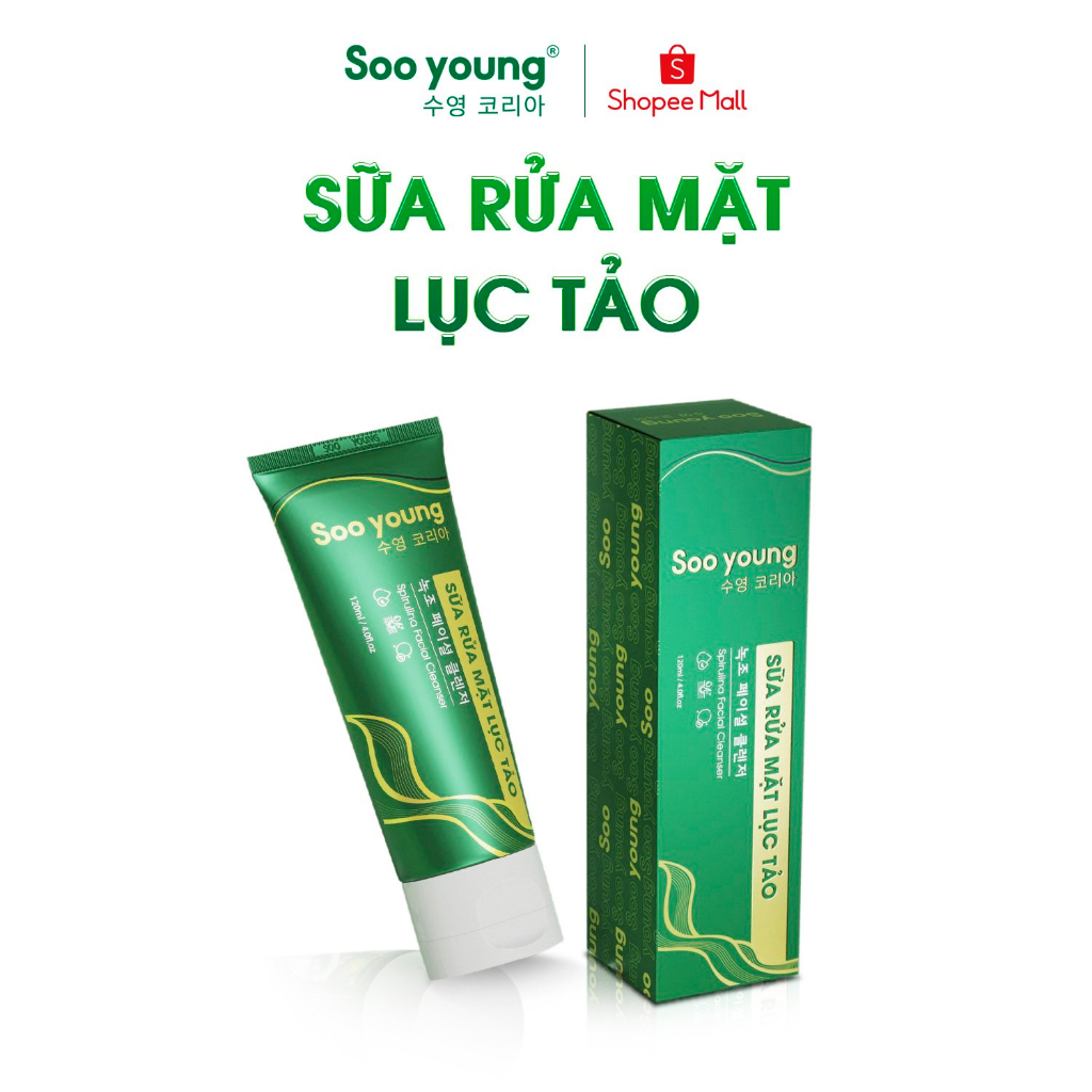 Sữa rửa mặt Lục Tảo SOOYOUNG KOREA làm sạch da mặt dịu nhẹ 120ml