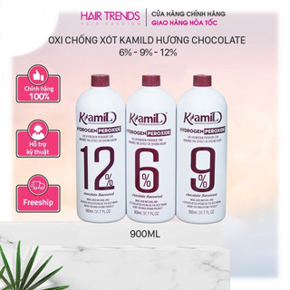 (CHÍNH HÃNG) Oxi nhuộm (trợ nhuộm) chống xót KAMI 1000ml - hương socola (chai to)