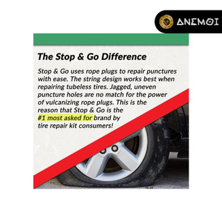 Bộ vá lụi nhanh Stop & Go – Vá lốp không săm siêu nhanh – Made in USA – Dành cho xe máy, ô tô