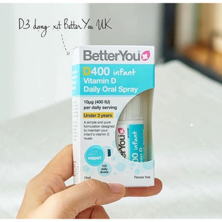 Vitamin D3 dlux dạng xịt, vitamin D Better you 15ml hàng chính hãng