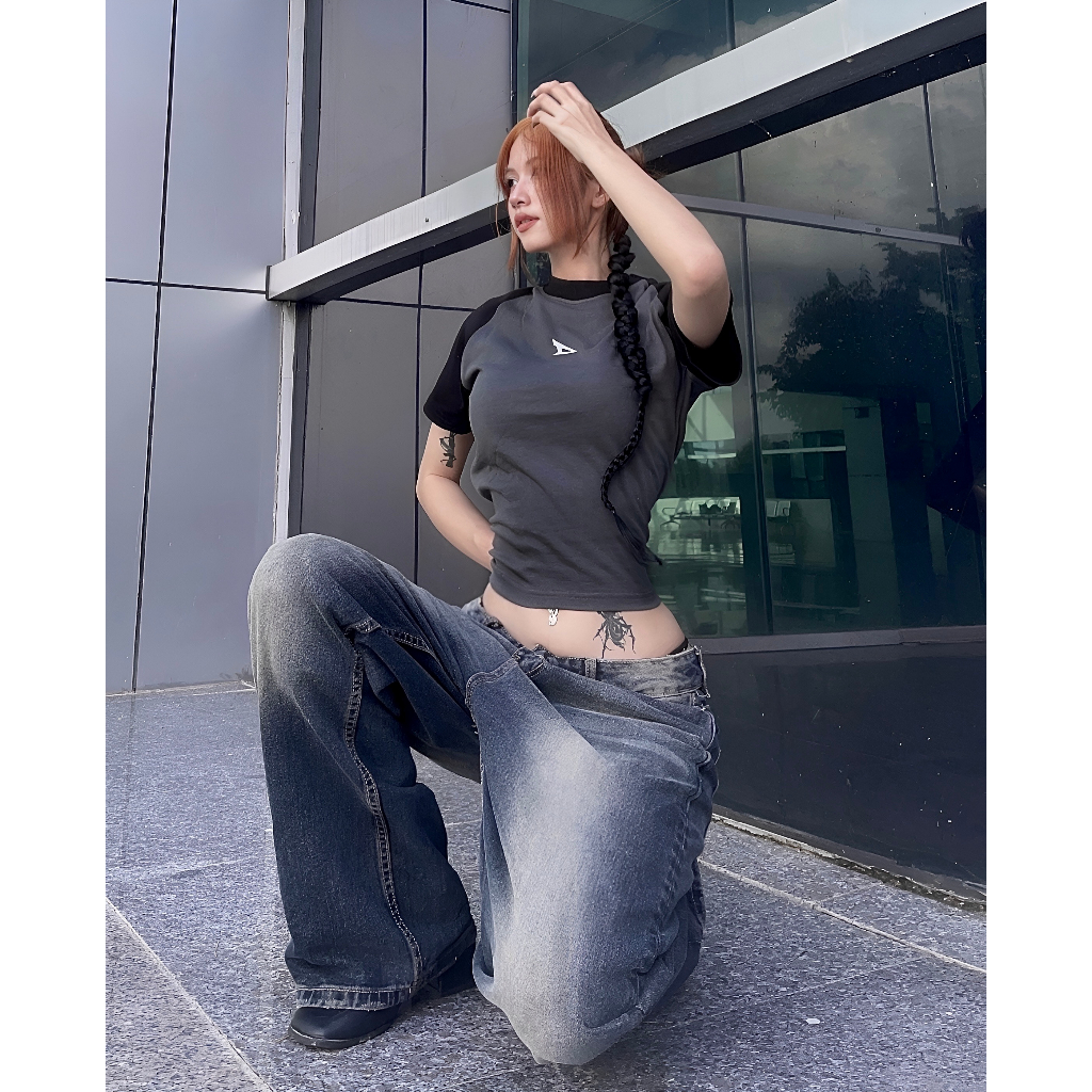 Áo Baby Tee Raglan Local Brand Unisex Devotus Premium 100% Cotton Form Body Fit Fullbox - in logo