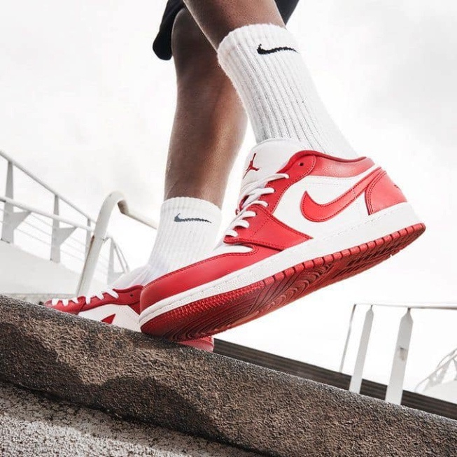 Giày jd thể thao và sneakers jDđỏ trắng nam nữ giày nam hot trend