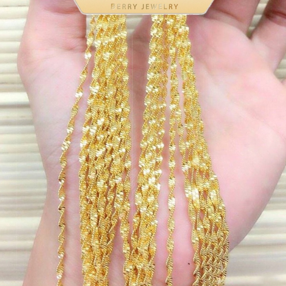 Dây Chuyền, Vòng Đeo Cổ Nam Nữ, Dây Dạng Xoắn Xi Vàng màu sắc bền lâu thi công thời thượng B15DCV1| BERRY