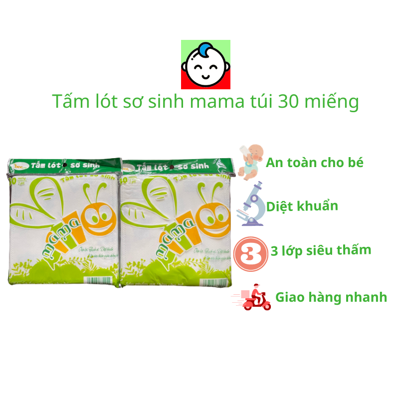 Tấm lót sơ sinh phân xu MaMa cao cấp