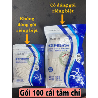  Tăm chỉ nha khoa gói 100 cái cho cả gia đình túi tăm chỉ nha khoa sản xuất công nghệ Nhật Bản 