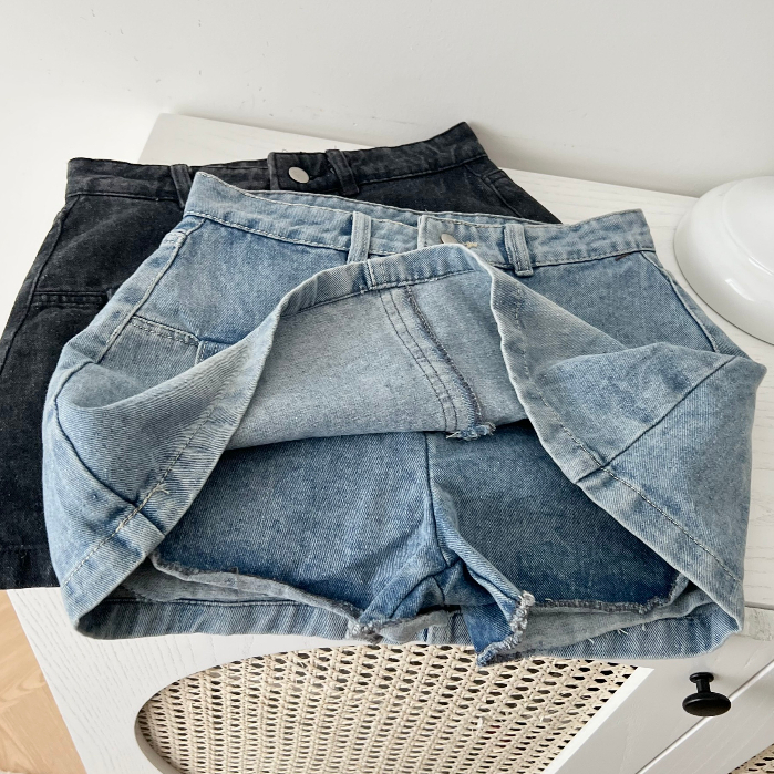 Chân Váy Bò Dáng Ngắn, Chân Váy Jean Phối Túi Hàng Công Ty 3 size SML