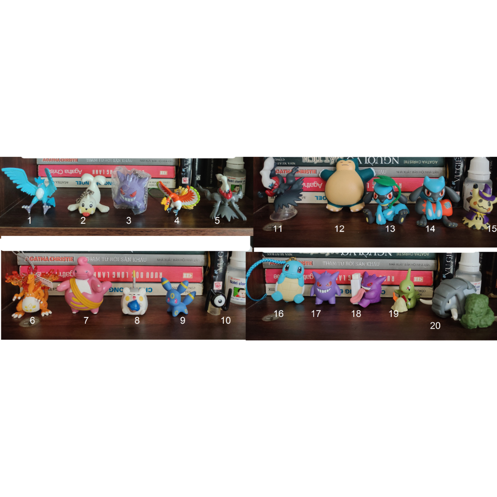Mô hình Pokemon Chính hãng Articuno Ho-oh Lucario Gengar Darkrai Mimikyu Chính hãng