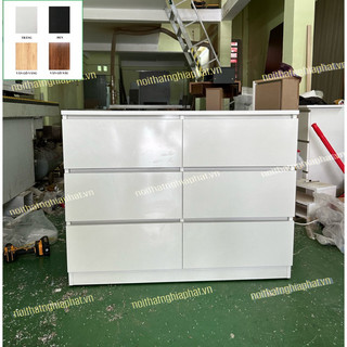 Tủ gỗ đa năng, tủ quần áo 6 ngăn kéo d100xr40xc80