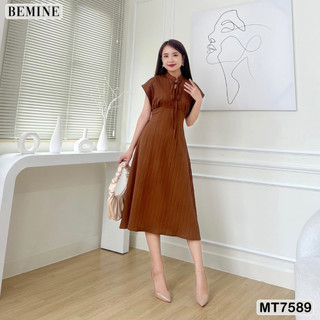 Đầm dáng dài tay hến tùng xoè BEMINE MT7589