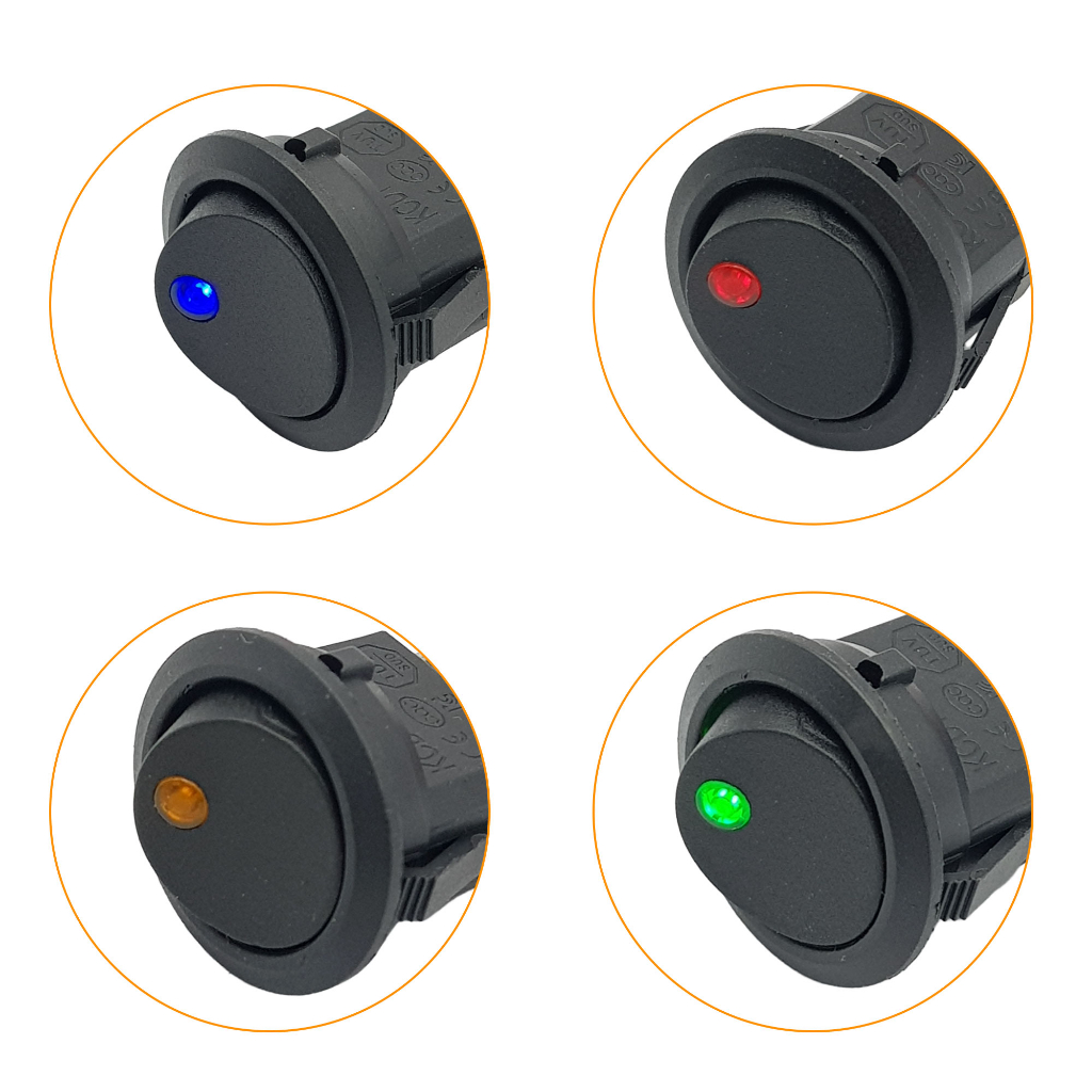 Công tắc bập bênh tròn có đèn KCD1