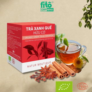 Trà Xanh Quế Hữu Cơ giảm Cholesterol, ngừa lão hóa, dạng 20 túi lọc