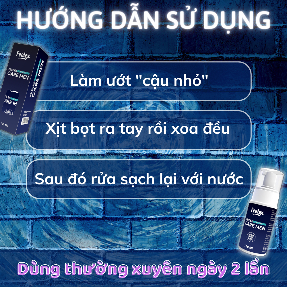 Dung dịch vệ sinh nam giới dạng bọt tuyết Feelex Performa Cool - 100ml