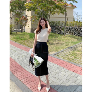 Chân váy bút chì chỉ nổi