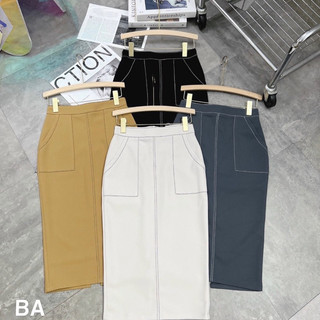 Chân váy bút chì chỉ nổi