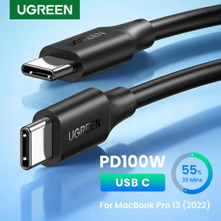 Cáp sạc usb type c 2.0 male to type c 2.0 100w 5a dài 1.5m, cáp dữ liệu usb-c 20528 ugreen