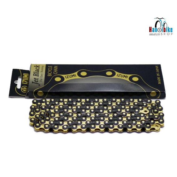 Xích xe đạp Fixed gear Izumi đen vàng Nhật