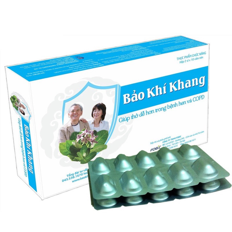 Viên uống Bảo Khí Khang hỗ trợ giảm ho, giảm đờm, khó thở 20 viên ( có mã tích điểm nhận quà)