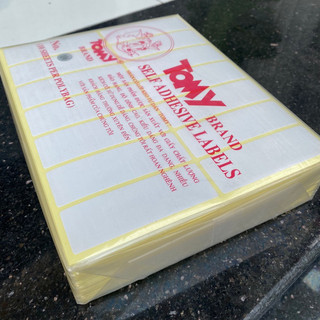 NGUYÊN LỐC 25 xấp nhãn có lớp keo tự dán Tomy A5 99 100 101 102 103 104 105 106 107 108 109 110 111 112 decal in mã vạch