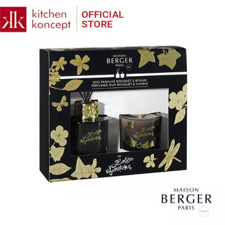 Bộ tinh dầu khuếch tán và nến maison berger lolita lempicka black - 2 món