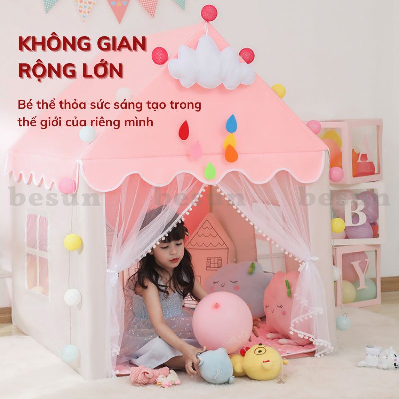 Lều ngôi nhà cho bé BESUN lều bóng khủng long bé trai bé gái chơi trong nhà