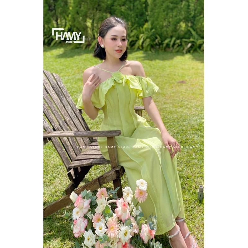 Đầm Dây Hoa Hồng BV