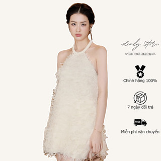 Váy kiểu nữ cổ tết dáng yếm xòe hở lưng Linly Store  V-VPC6