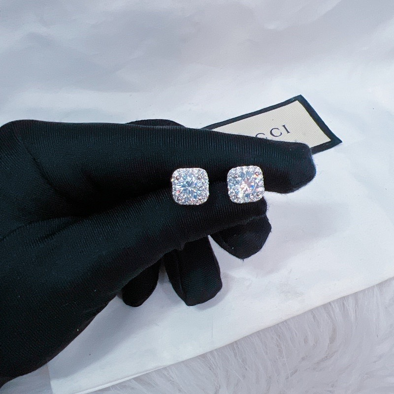 Bông tai, Khuyên tai đá, nụ đính đá lấp lánh cho nữ siêu xinh, chốt titan sáng đẹp bền chắc