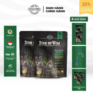 Combo 2 túi đựng thức ăn cho thú cưng 1kg 100% không chứa ngũ cốc / vịt / gà / trứng gà