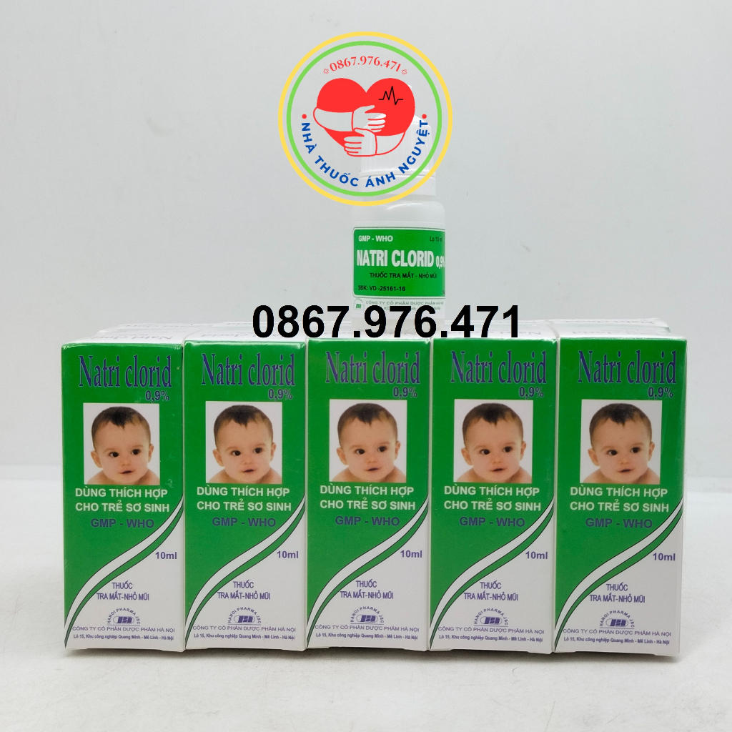Lốc 10 lọ Natri clorid 0,9% Hà Nội 10ml
