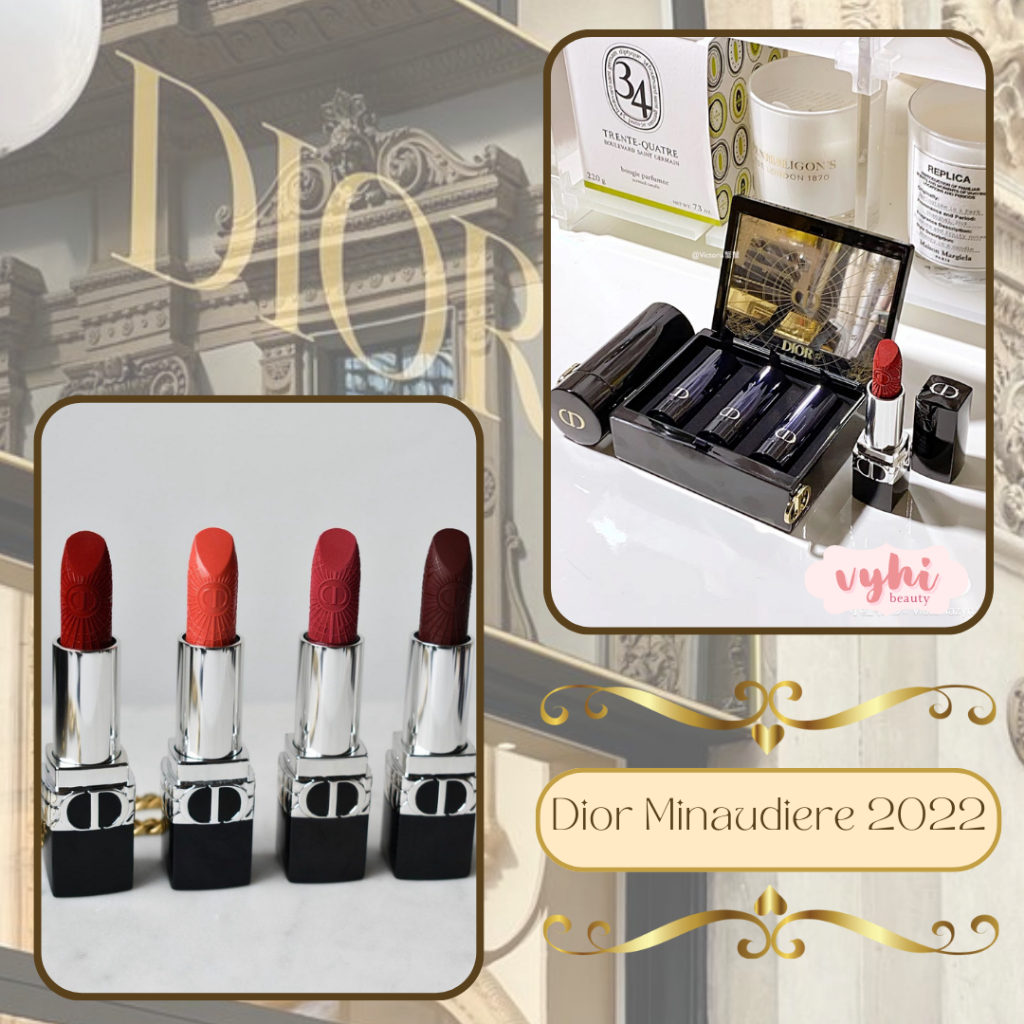 Set son Dior Rouge Miniaudiere 3 son mini và 1 son fullsize - full box không kèm dây