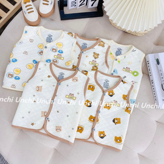 Áo GILE trần bông thiêu hình ô vuông UNCHI phân phối Jasmine baby