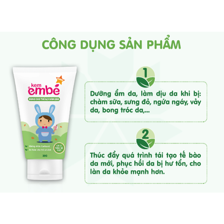 Kem Em Bé Derma - Kem bôi da thảo dược chàm sữa cho bé, làm dịu da sưng, đỏ, ngứa, bong tróc MEDSTAND