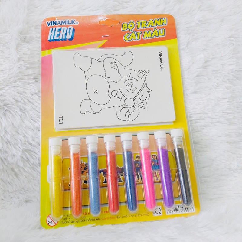 Tranh cát màu - hkm sữa Hero
